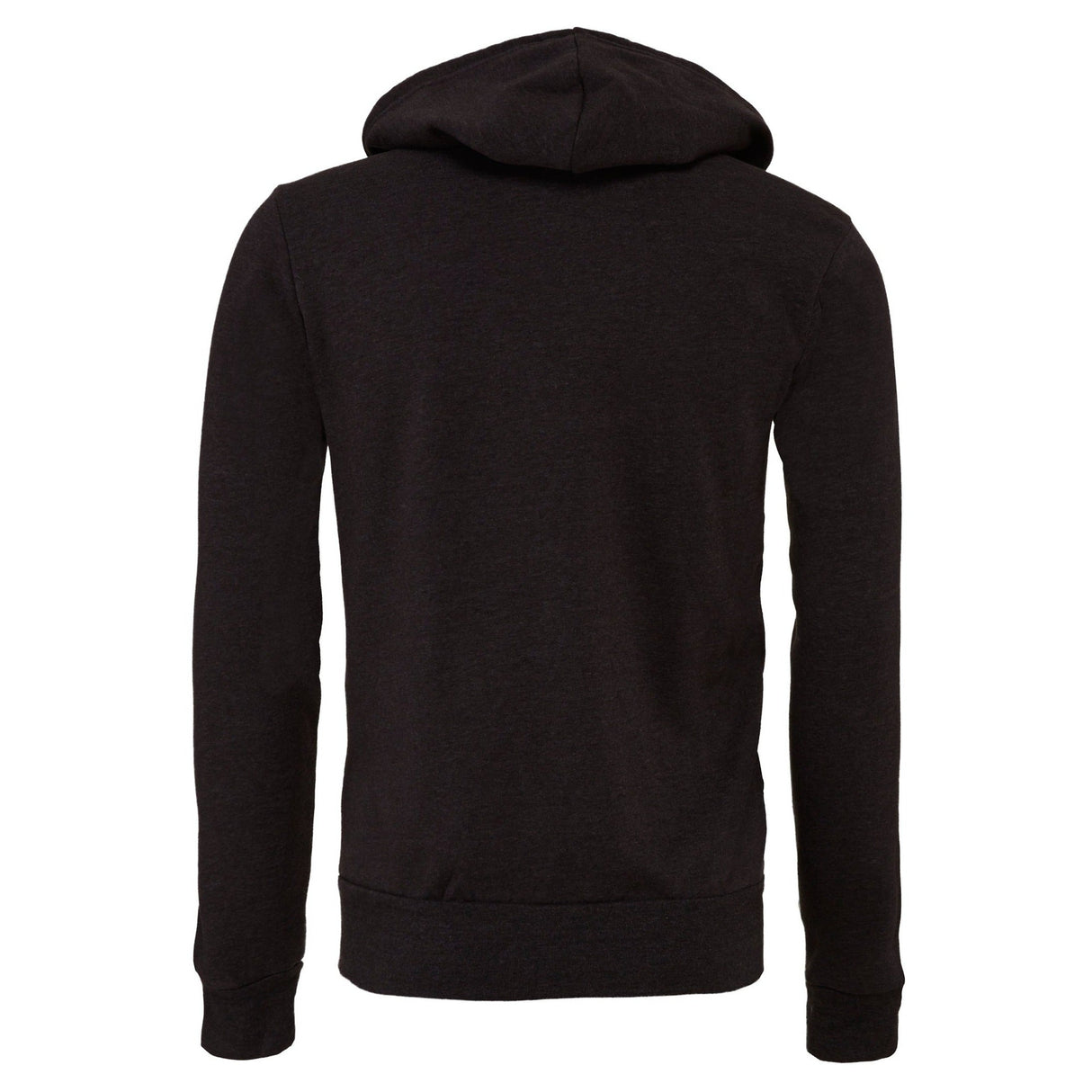 Bella Canvas Unisex Polycotton Fleece Full-Zip Hoodie - Dark Grey Heather