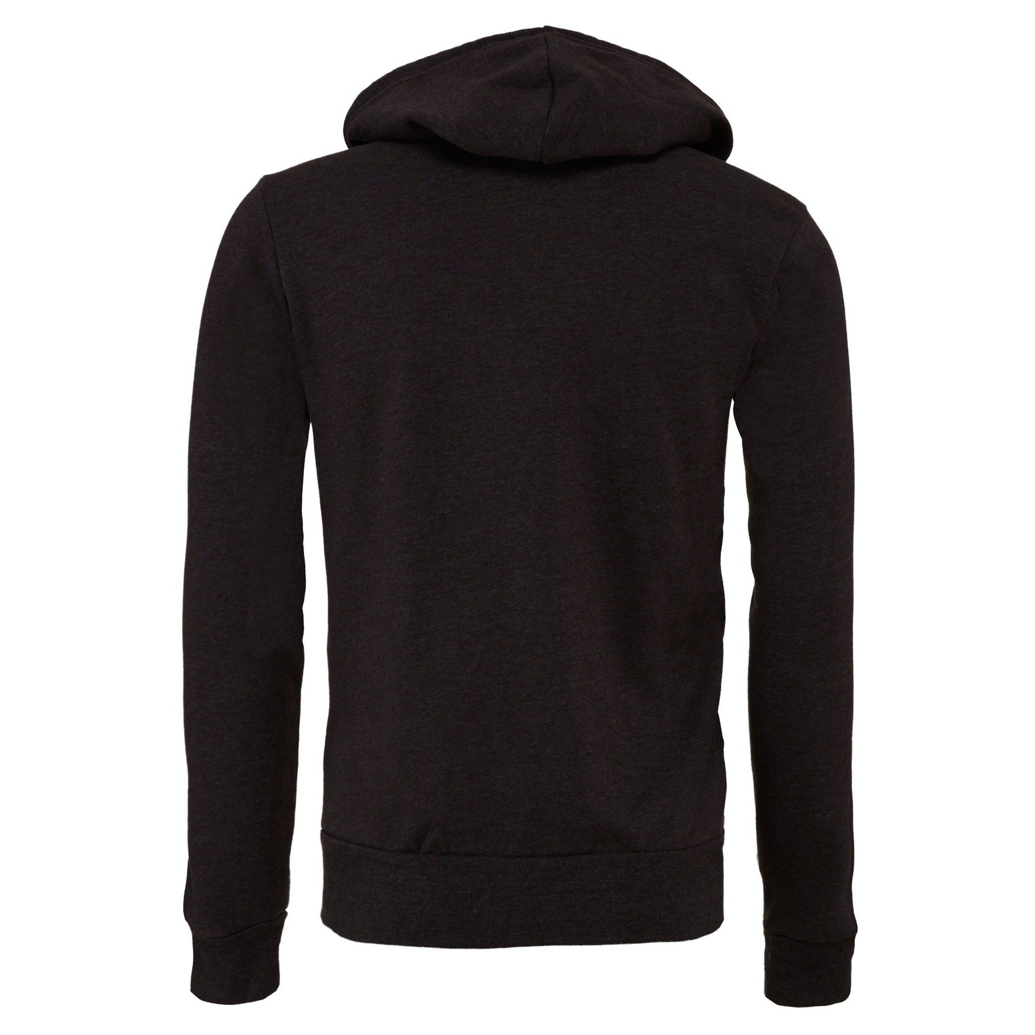 Bella Canvas Unisex Polycotton Fleece Full-Zip Hoodie - Dark Grey Heather