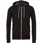 Bella Canvas Unisex Polycotton Fleece Full-Zip Hoodie - Dark Grey Heather