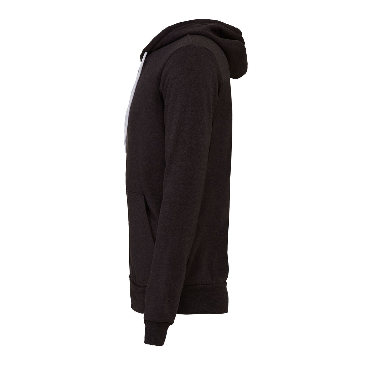 Bella Canvas Unisex Polycotton Fleece Full-Zip Hoodie - Dark Grey Heather