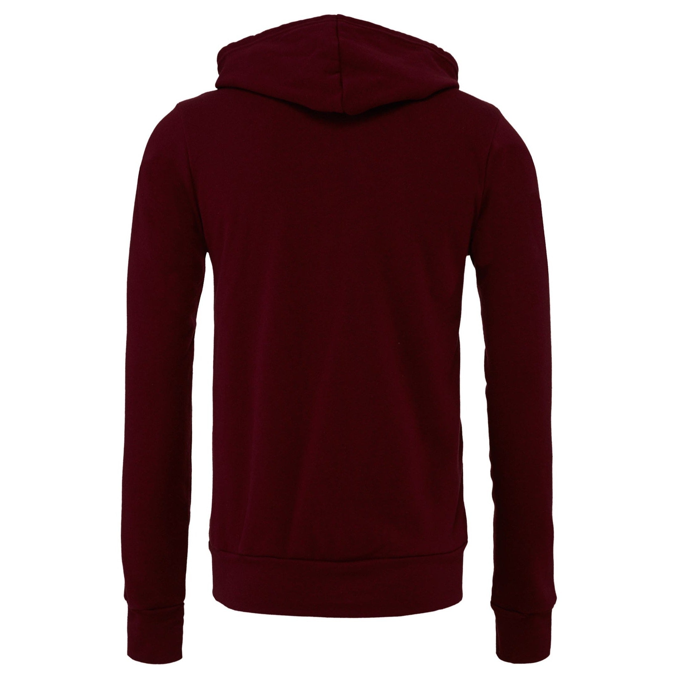 Bella Canvas Unisex Polycotton Fleece Full-Zip Hoodie - Maroon