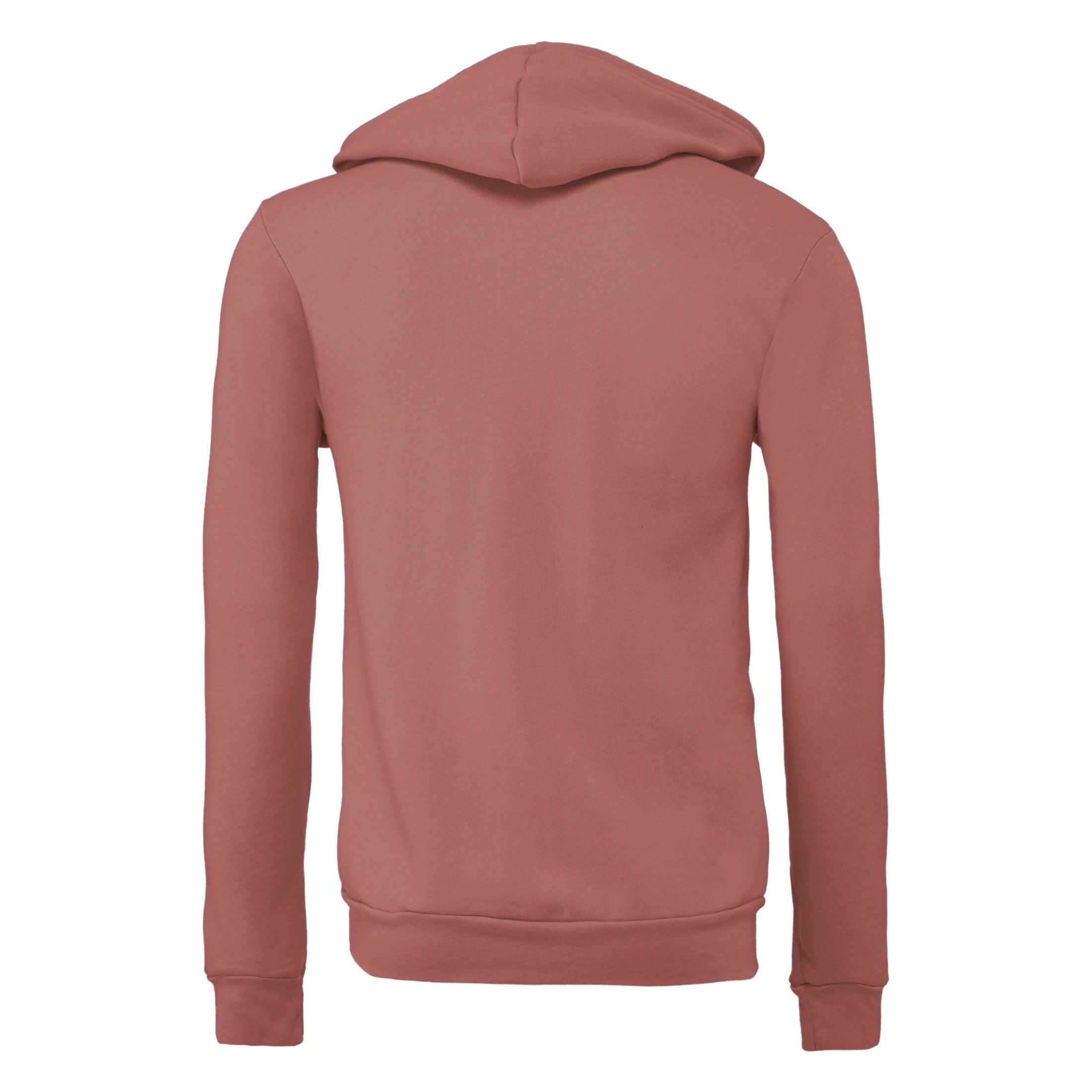 Bella Canvas Unisex Polycotton Fleece Full-Zip Hoodie - Mauve