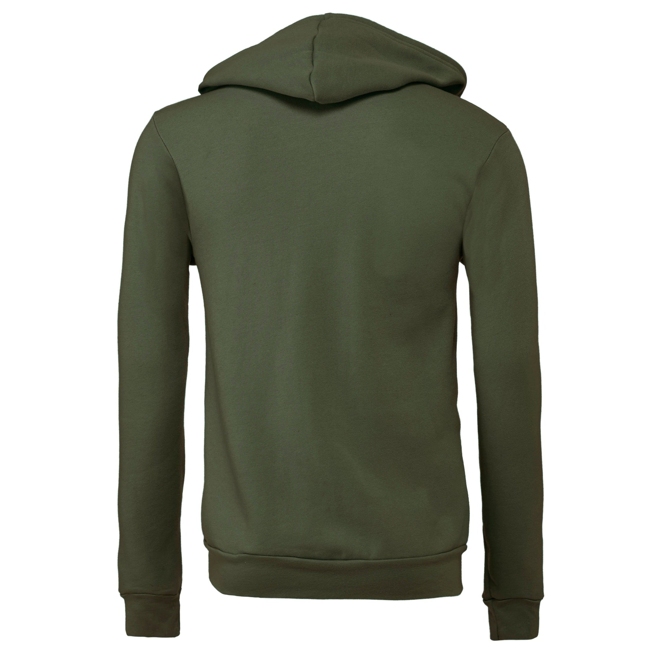 Bella Canvas Unisex Polycotton Fleece Full-Zip Hoodie - Military Green
