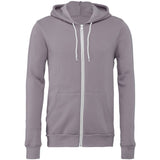 Bella Canvas Unisex Polycotton Fleece Full-Zip Hoodie - Storm
