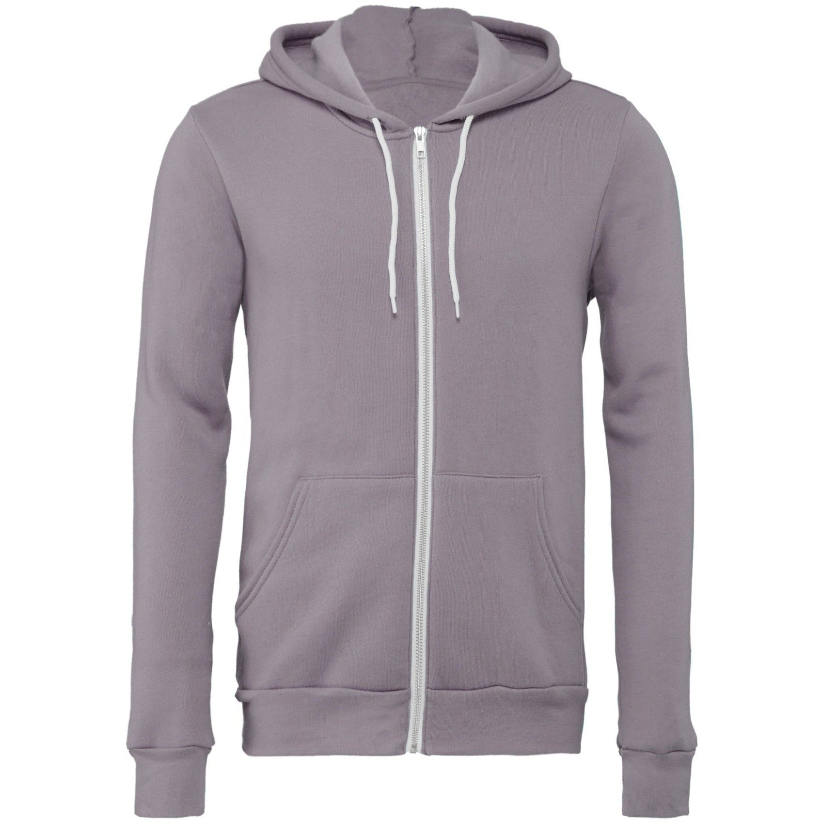 Bella Canvas Unisex Polycotton Fleece Full-Zip Hoodie - Storm