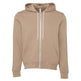 Bella Canvas Unisex Polycotton Fleece Full-Zip Hoodie - Tan