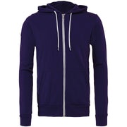 Bella Canvas Unisex Polycotton Fleece Full-Zip Hoodie - Team Purple