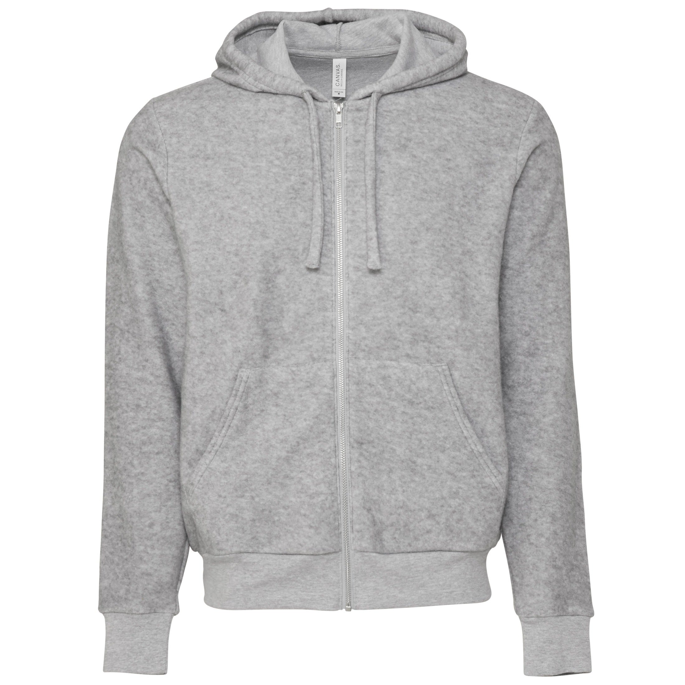 Bella Canvas Unisex Sueded Fleece Full-Zip Hoodie