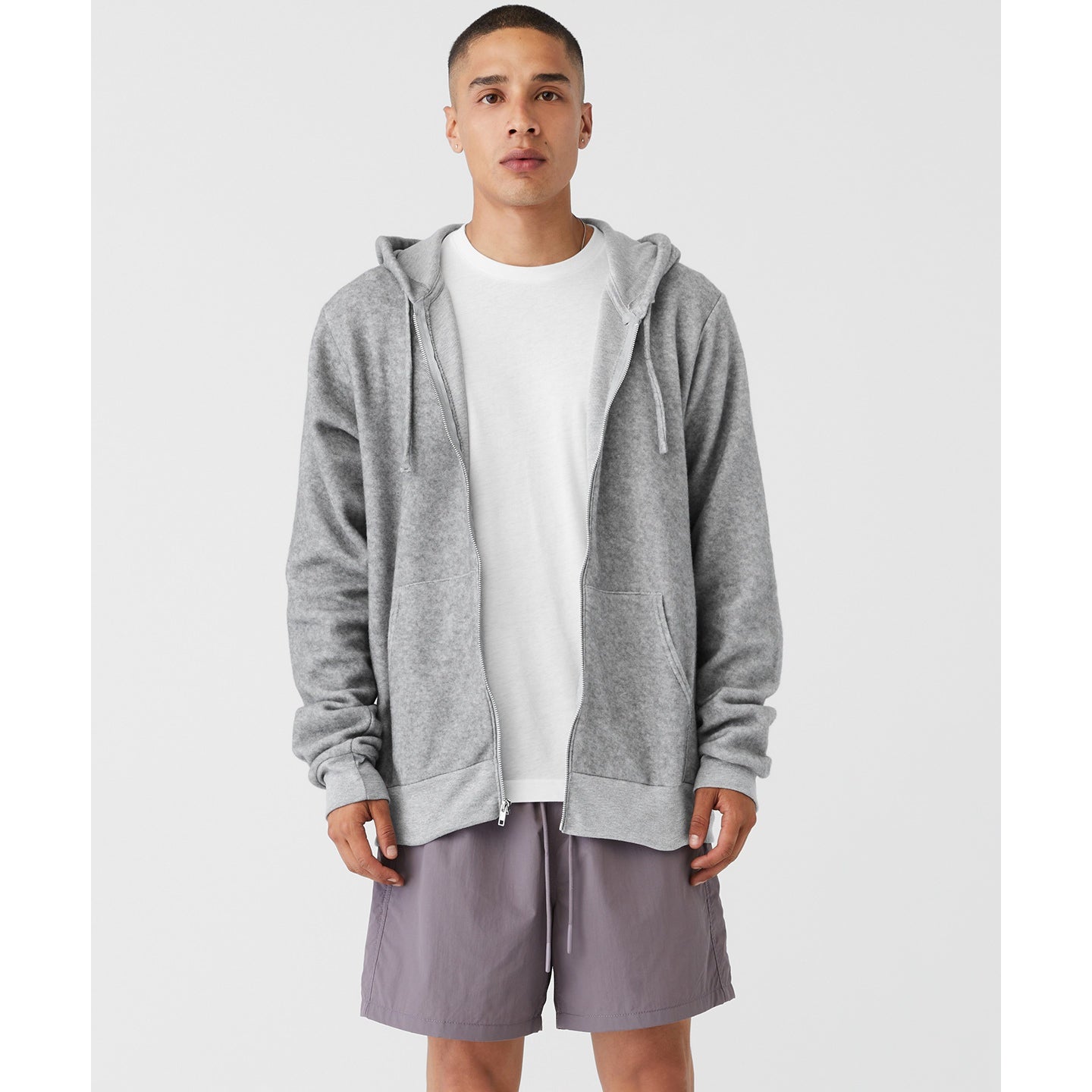 Bella Canvas Unisex Sueded Fleece Full-Zip Hoodie