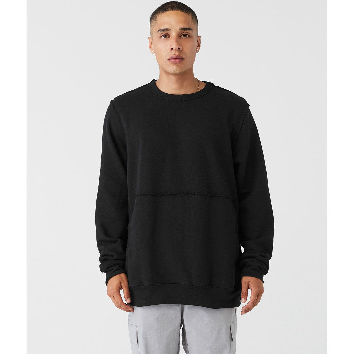 Bella Canvas Unisex Raw-Seam Crew Pullover