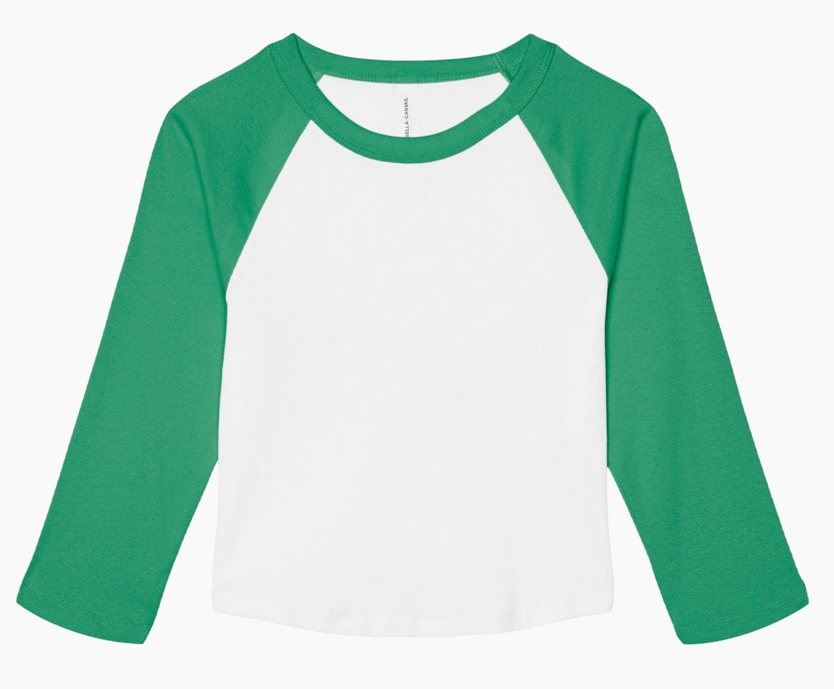Bella Canvas Women's Micro Rib 3/4 Raglan Baby T-Shirt