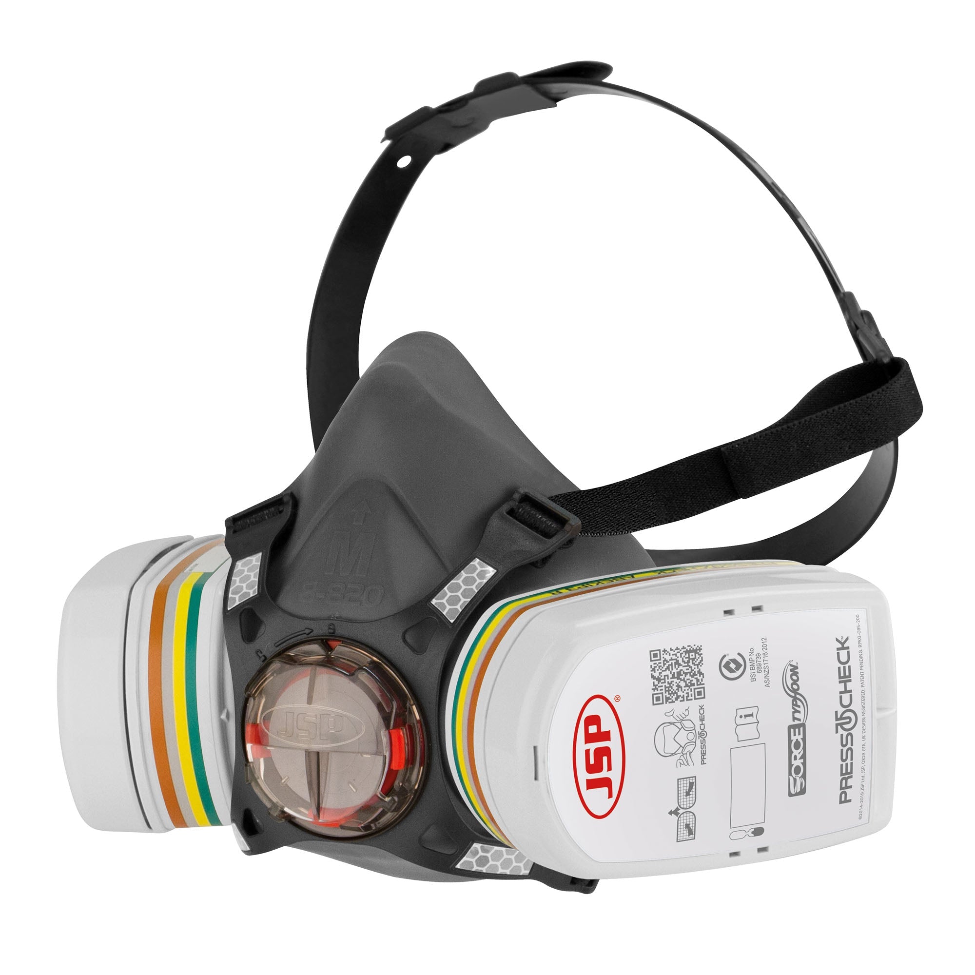 JSP Force8 Half-Mask Respirator with PressToCheck - ABEK1P3 Filters