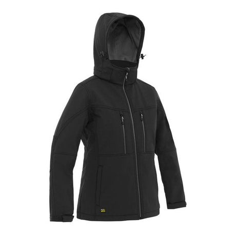 Bisley Womens Jacket Flx & Move™ Ripstop Softshell Jacket 320gsm #colour_black