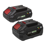 Sealey Power Tool Battery Pack 20V 2Ah & 4Ah Kit for SV20 Series