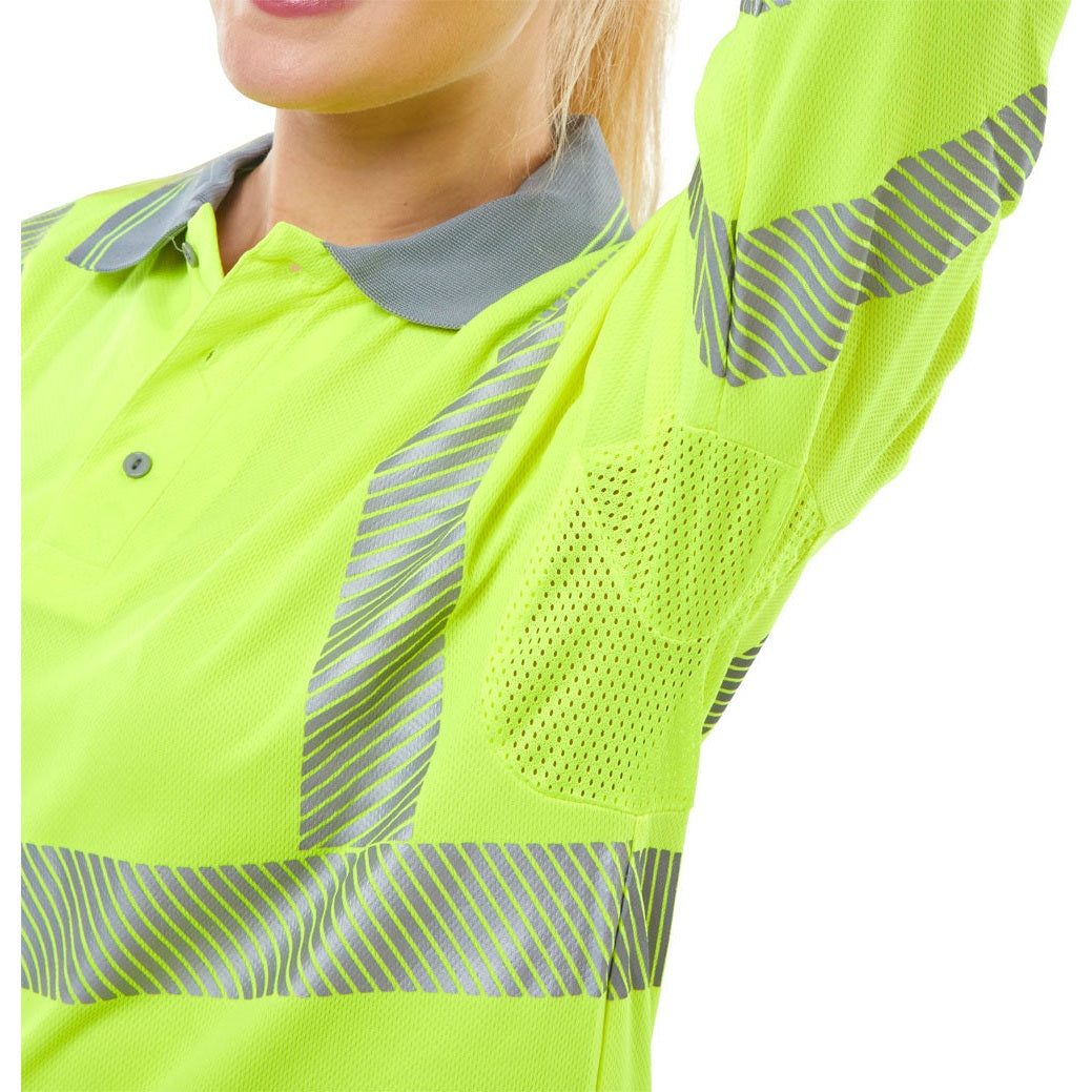 Beeswift Hiviz Executive Long Sleeve Polo