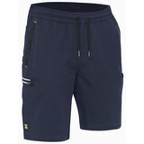 Bisley Shorts Flx & Move™ 4-Way Stretch Elastic Waist Cargo 170gsm #colour_navy