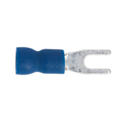 Sealey Easy-Entry Fork Terminal Ø3.7mm (4BA) Blue Pack of 100