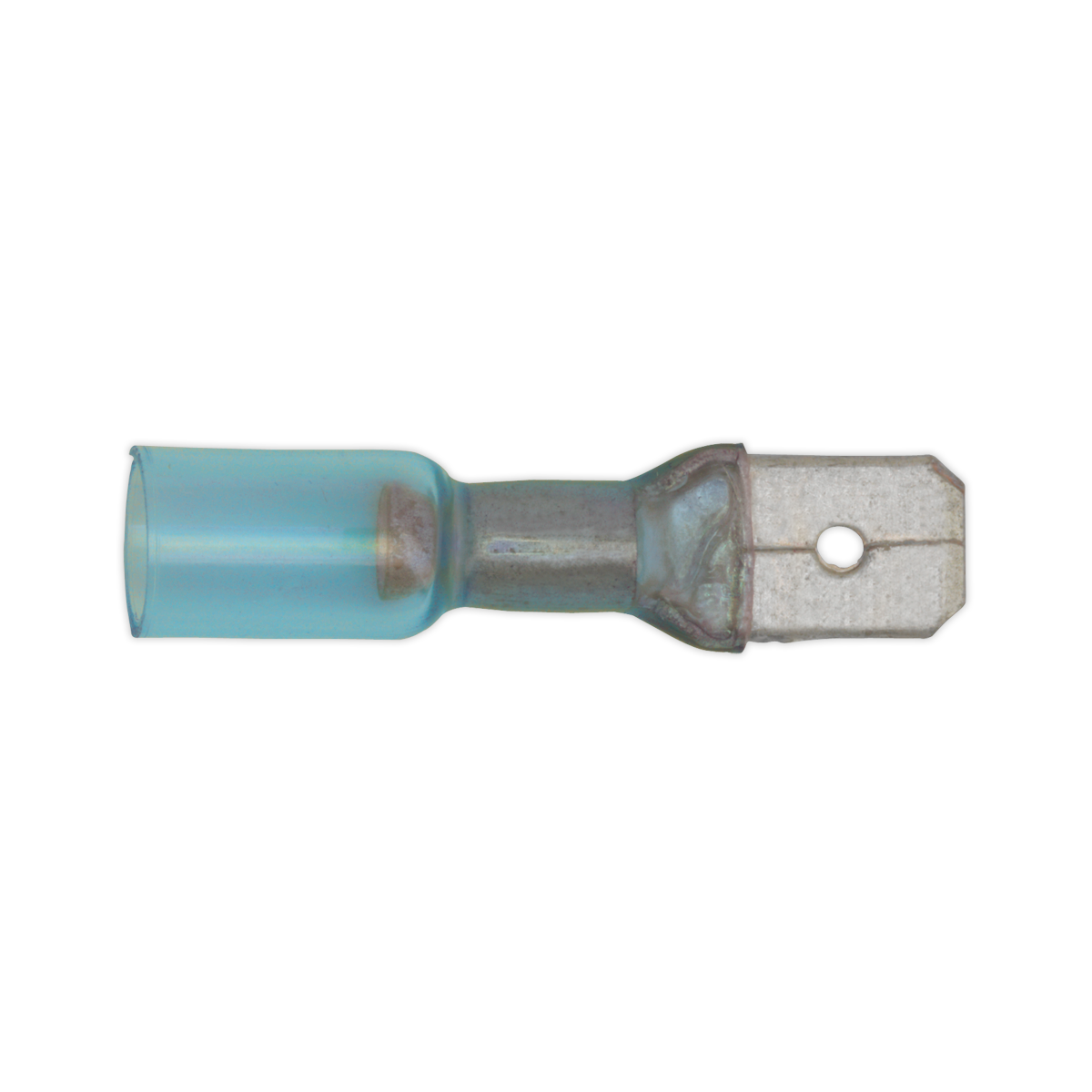 Sealey Heat Shrink Push-On Terminal 6.3mm Male Blue Pack of 25