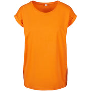 Build Your Brand Women's Extended Shoulder Tee - Paradise Orange