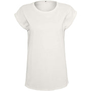 Build Your Brand Women's Extended Shoulder Tee - Ready For Dye