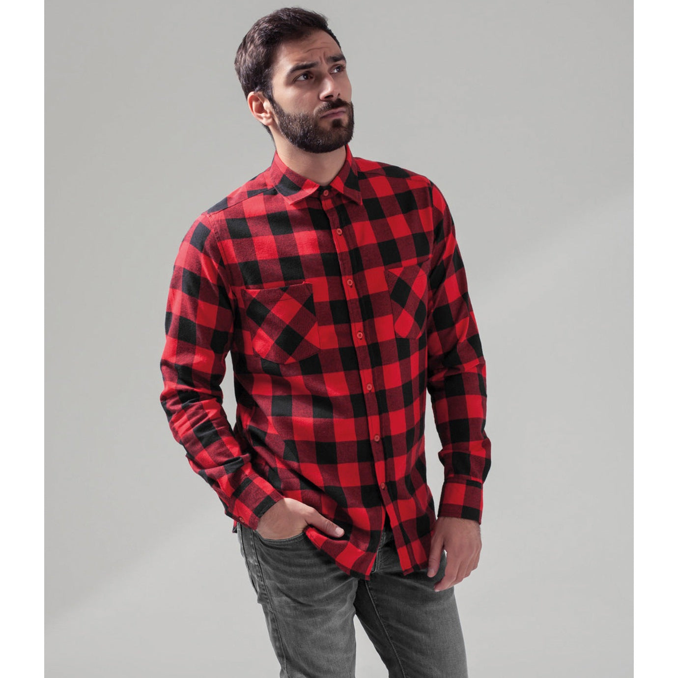 Build Your Brand Checked Flannel Shirt