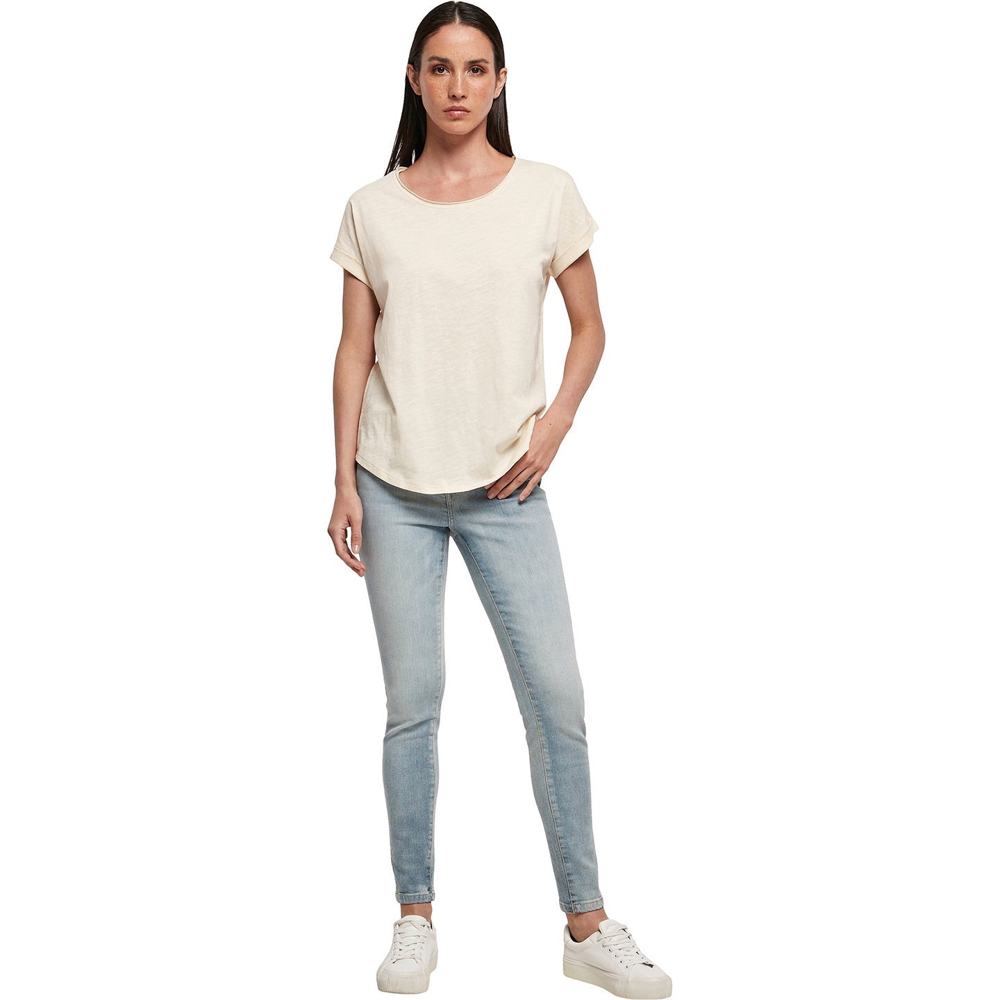 Build Your Brand Women's Long Slub Tee