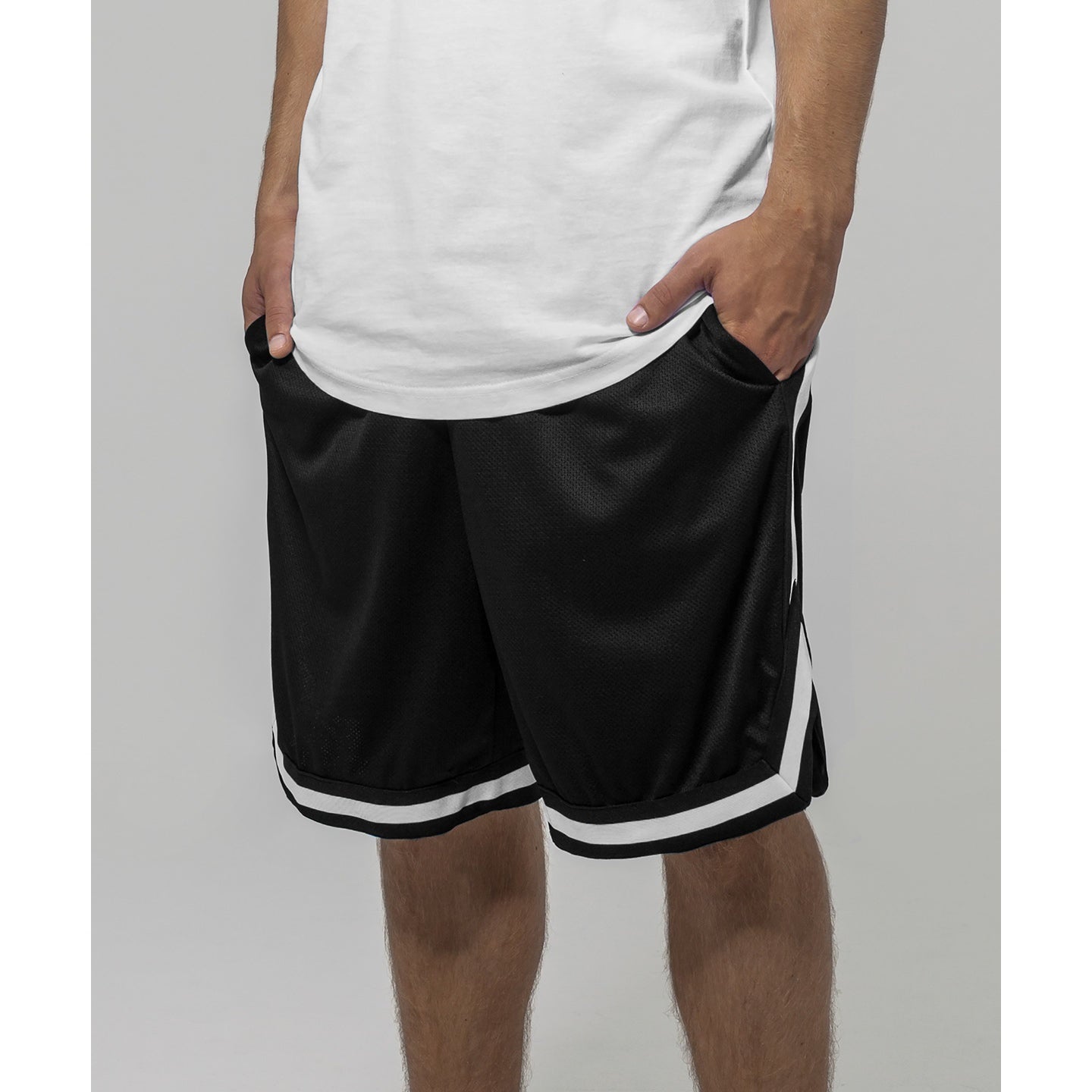 Build Your Brand Two-Tone Mesh Shorts