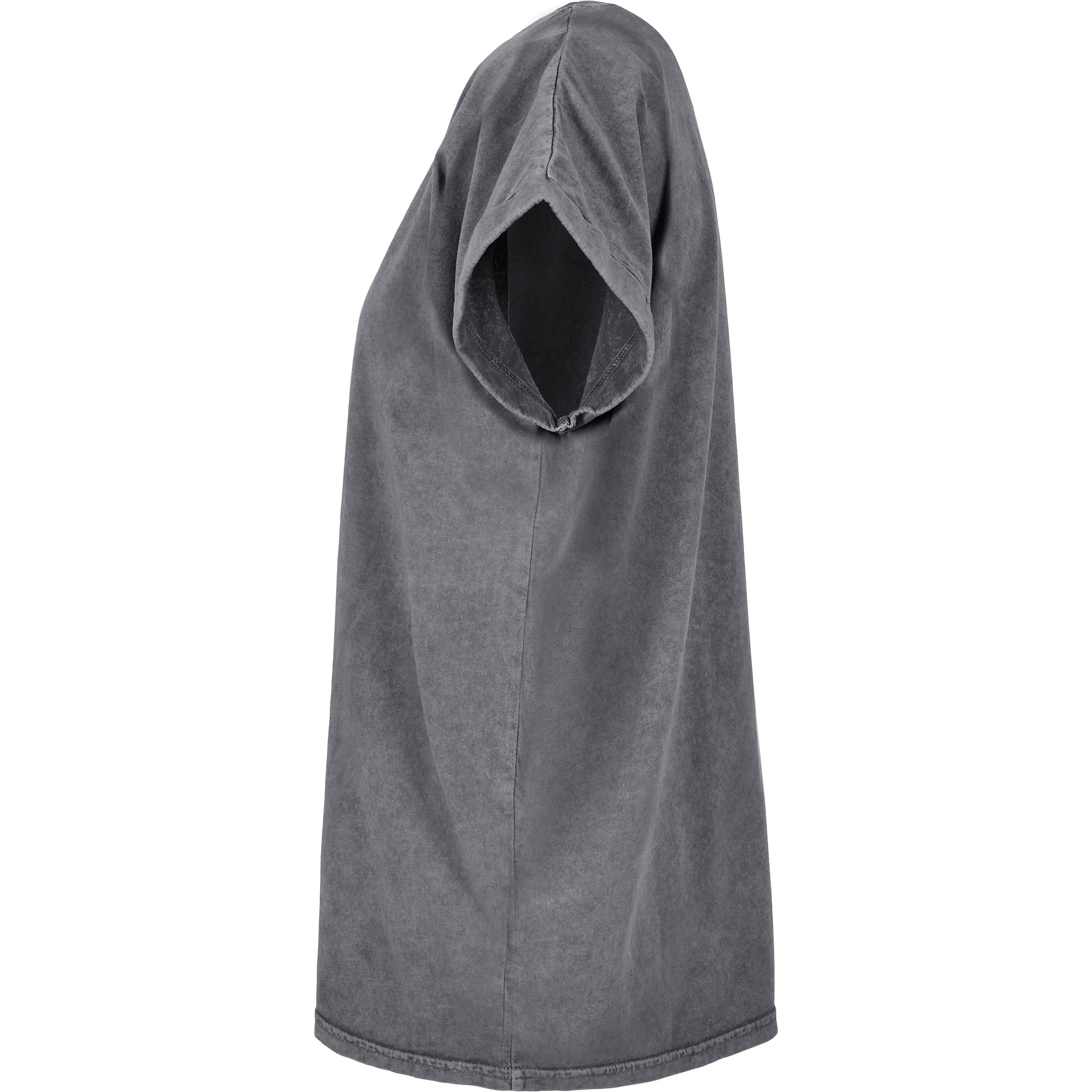 Build Your Brand Women's Acid Washed Extended Shoulder Tee