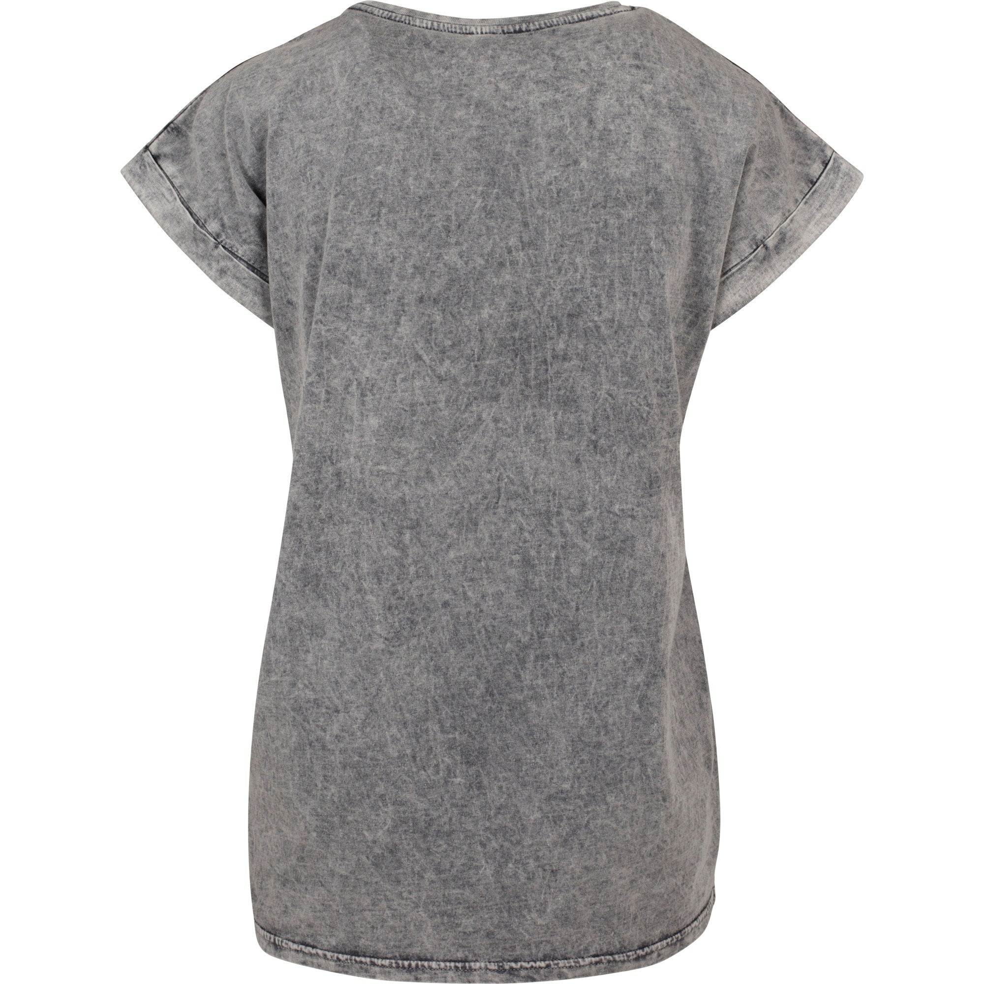 Build Your Brand Women's Acid Washed Extended Shoulder Tee