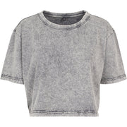 Build Your Brand Women's Acid Washed Cropped Tee