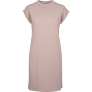 Build Your Brand Women's Turtle Extended Shoulder Dress - Dusk Rose