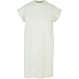 Build Your Brand Women's Turtle Extended Shoulder Dress - Light Mint
