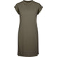 Build Your Brand Women's Turtle Extended Shoulder Dress - Olive