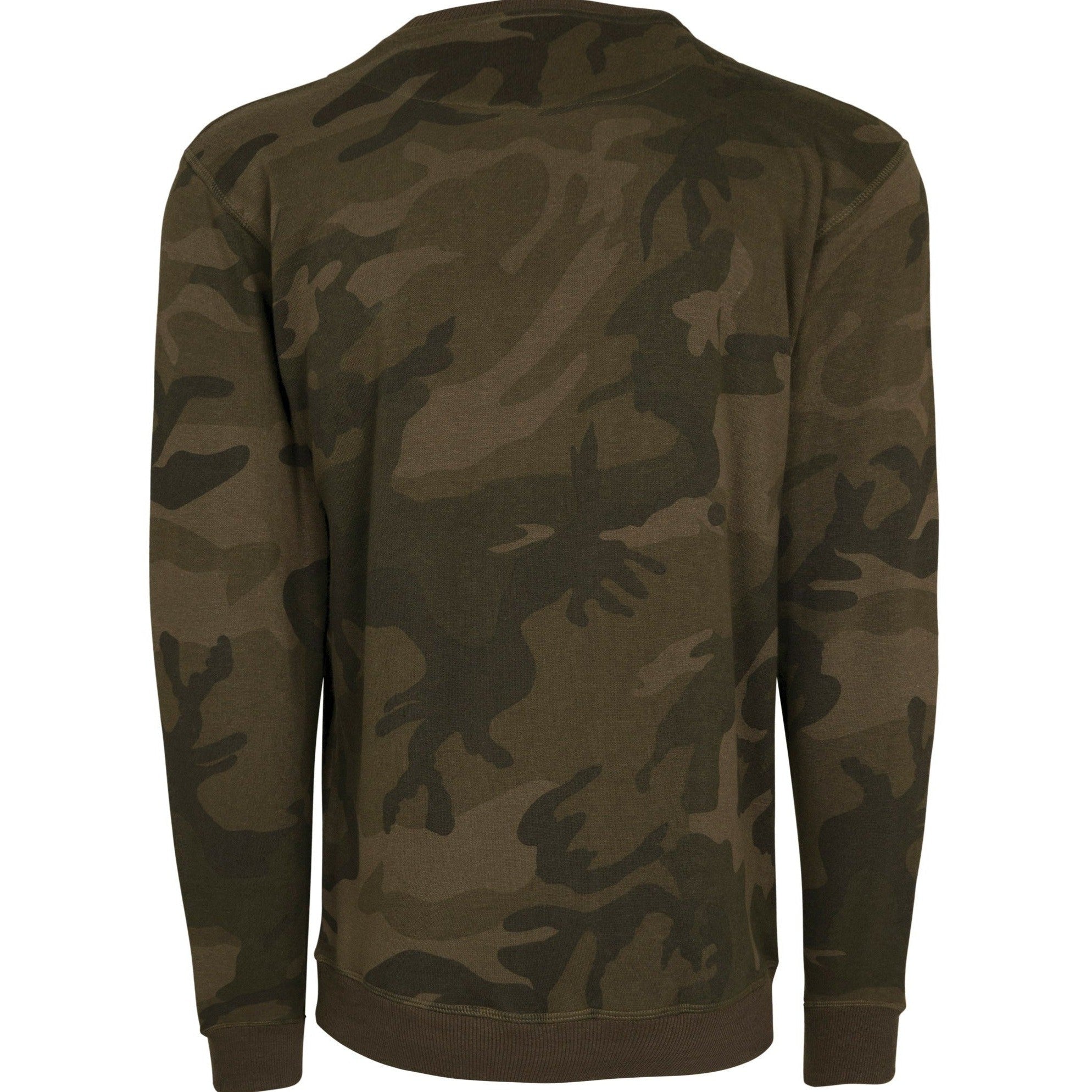Build Your Brand Camo Crew Neck