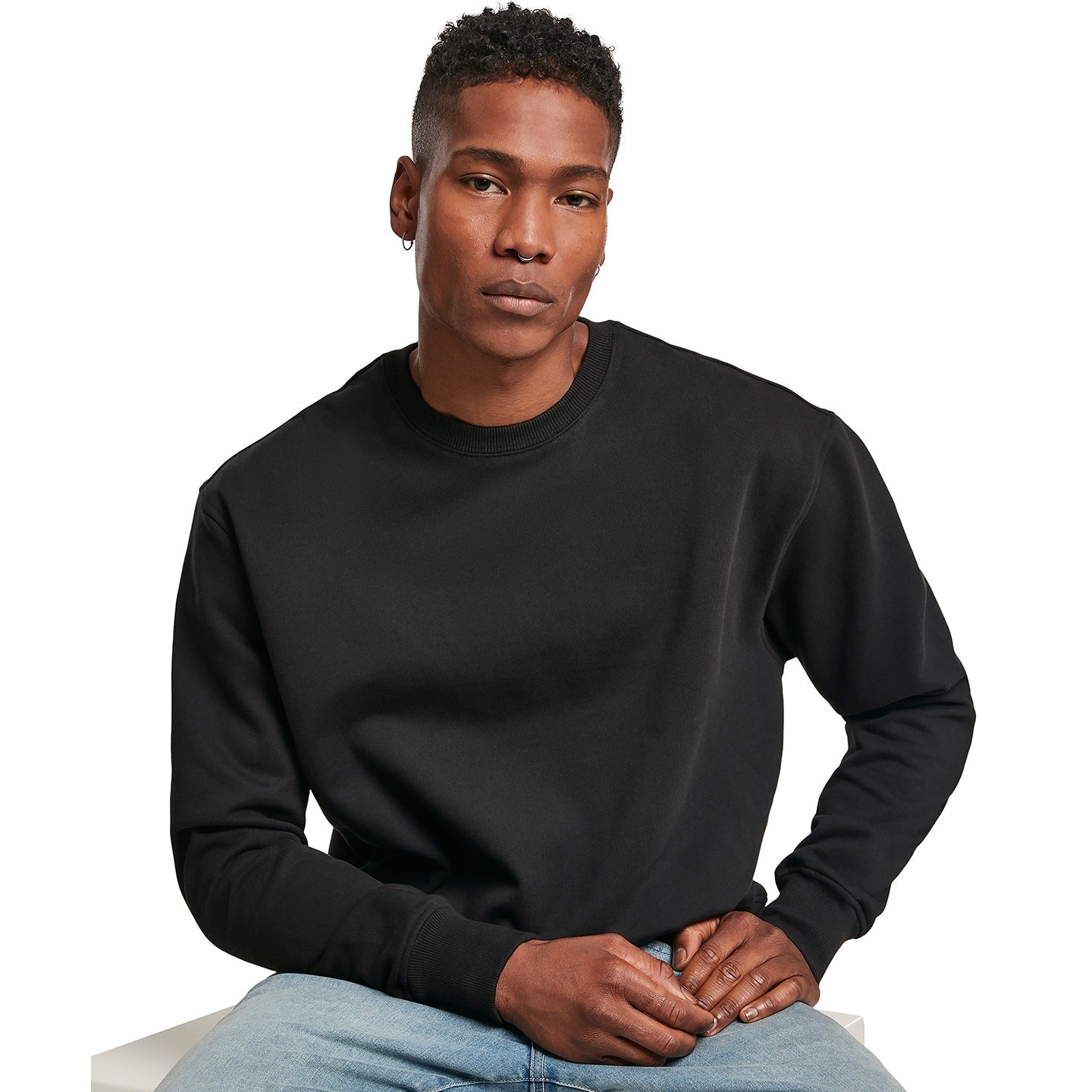 Build Your Brand Premium Oversize Crew Neck