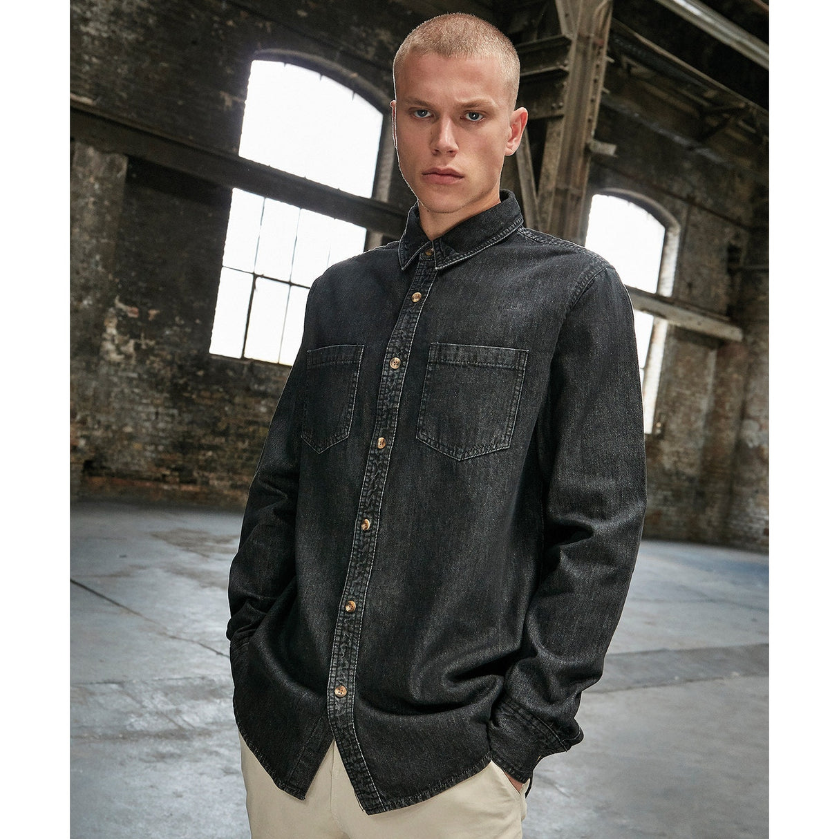 Build Your Brand Denim Shirt