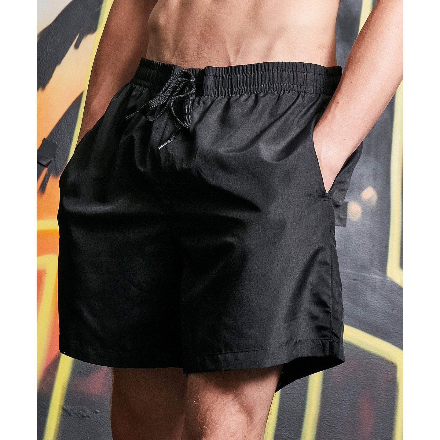 Build Your Brand Recycled Swim Shorts