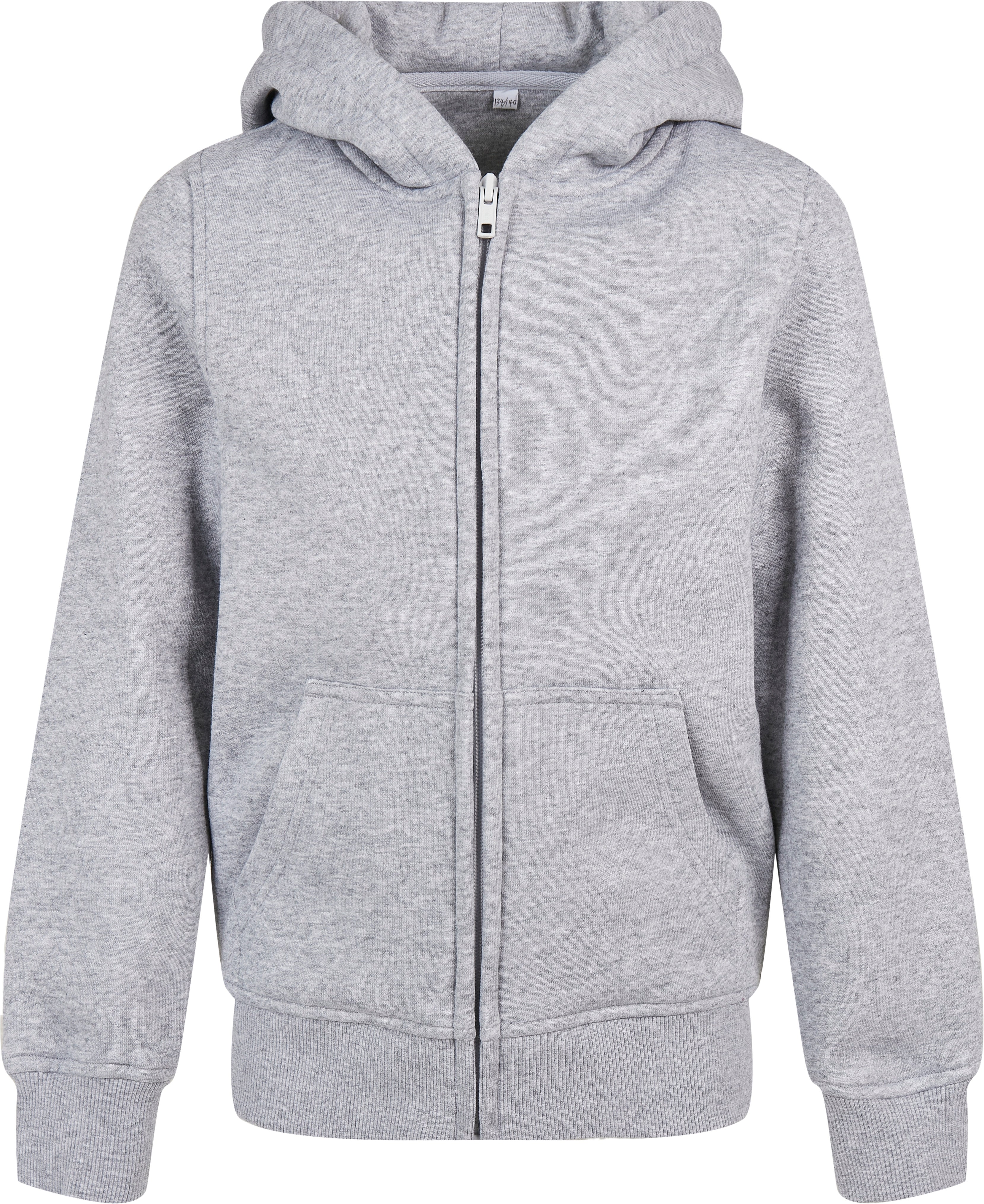 Build Your Brand Organic Kids Basic Zip Hoodie