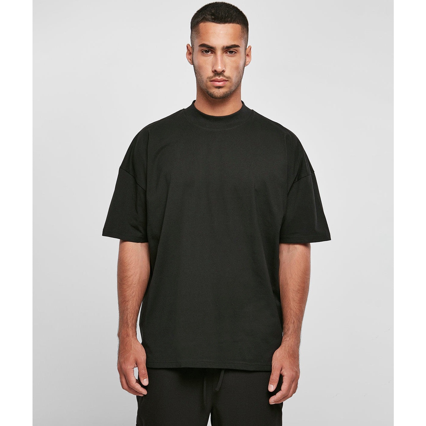 Build Your Brand Oversized Mock Neck Tee