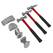 Sealey Panel Beating Set 7pc Drop-Forged Fibreglass Shafts