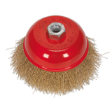 Sealey Brassed Steel Cup Brush Ø125mm M14 x 2mm