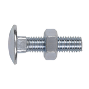 Sealey Coach Bolt & Nut M10 x 40mm Zinc Pack of 50