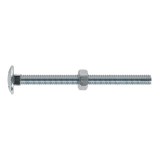 Sealey Coach Bolt & Nut DIN 603 - M6 x 75mm Zinc Pack of 100
