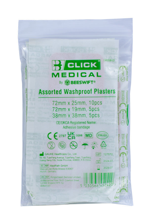 Beeswift Click Medical Waterproof Assorted Plasters