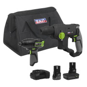 Sealey 2 x 10.8V SV10.8 Series Rotary Hammer Drill & Impact Driver Kit