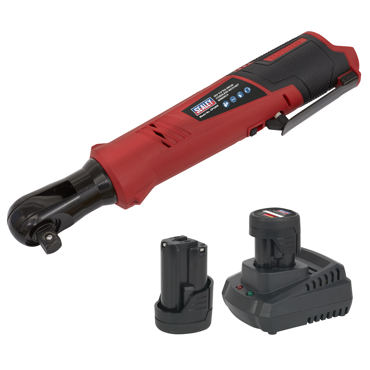 Sealey Cordless Ratchet Wrench Kit 1/2"Sq Drive 12V SV12 Series - 2 Batteries