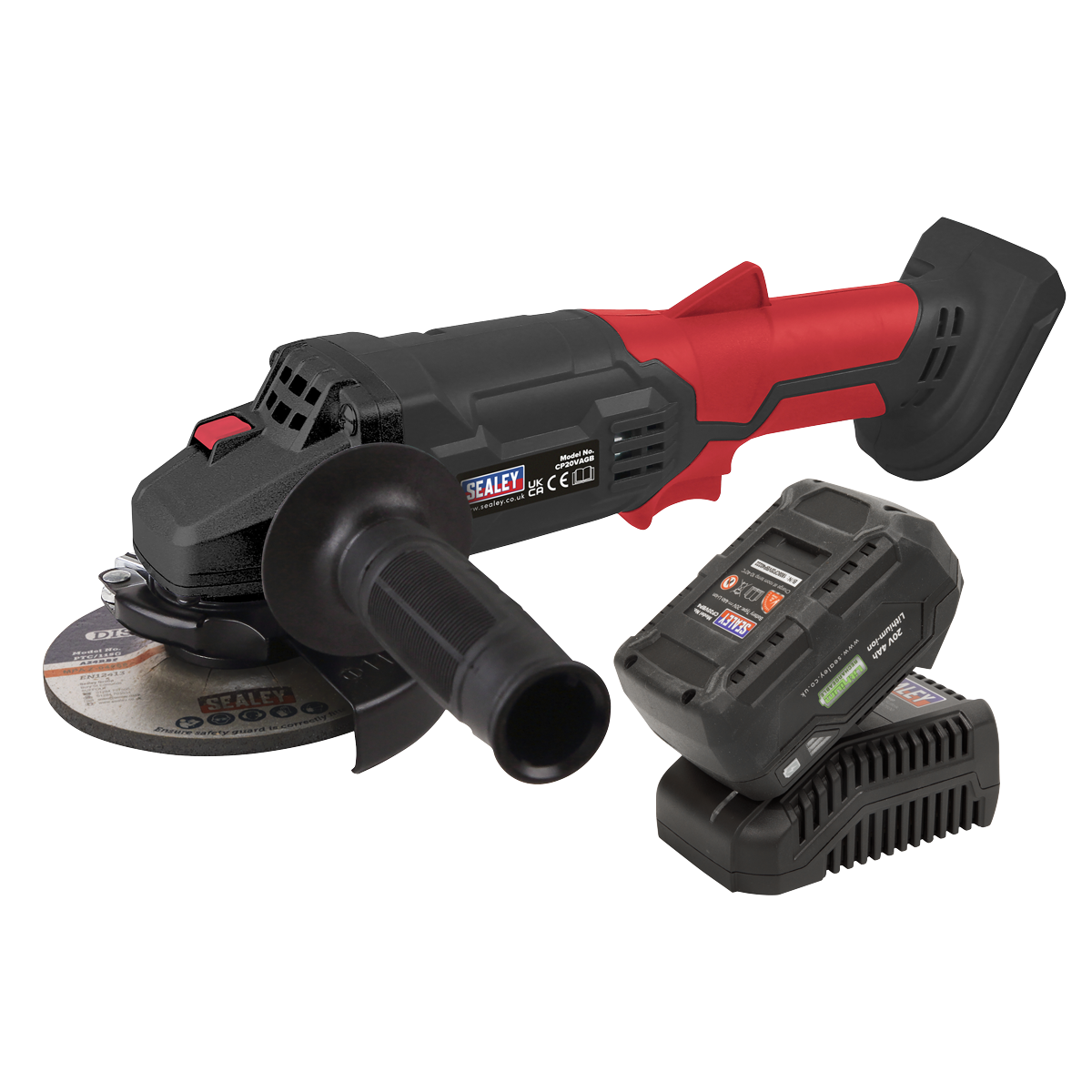 Sealey Cordless Angle Grinder Kit Ø115mm 20V 4Ah SV20 Series