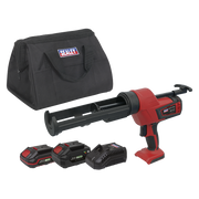 Sealey Cordless 20V SV20 Series 310ml Caulking Gun Kit- 2 Batteries