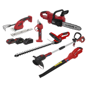 Sealey 6 x 20V SV20 Series Garden Maintenance Combo Kit - 2 Batteries