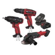 Sealey 3 x Tool Cordless Combo Kit 20V SV20 Series